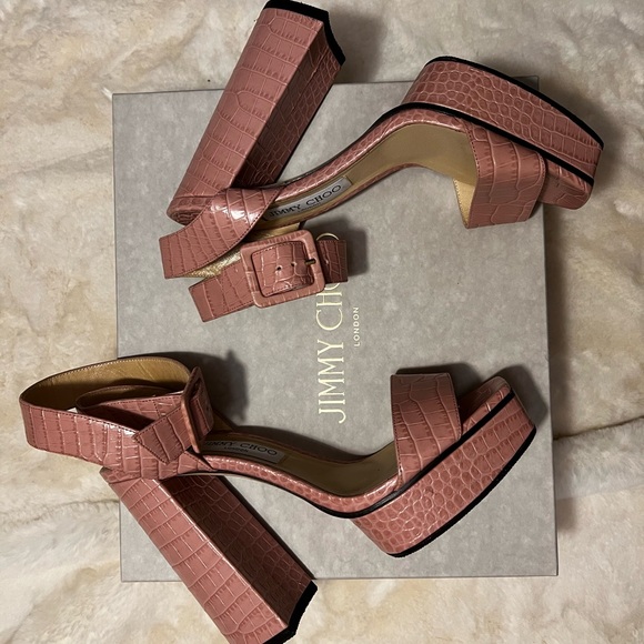 Jimmy Choo blush colo. sandals size 40.5 - Picture 9 of 16